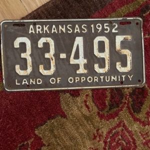 ARKANSAS 1952 License plate